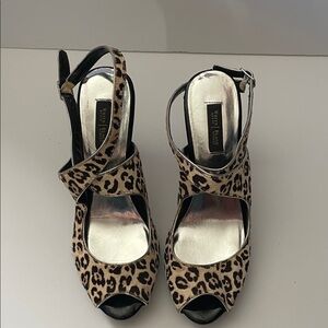 White House Black Market Leopard Print Heels
